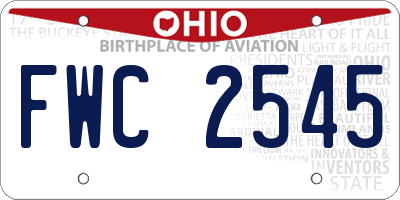 OH license plate FWC2545