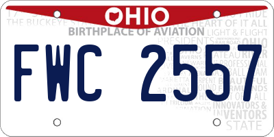 OH license plate FWC2557
