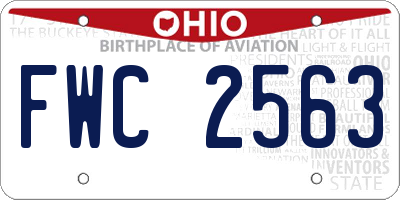 OH license plate FWC2563