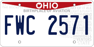 OH license plate FWC2571