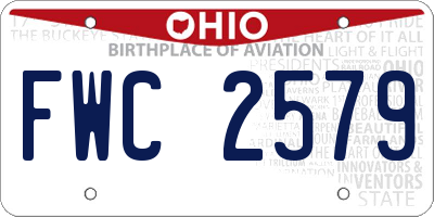OH license plate FWC2579