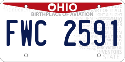 OH license plate FWC2591