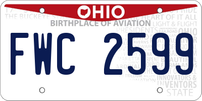 OH license plate FWC2599