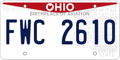OH license plate FWC2610