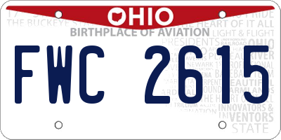 OH license plate FWC2615