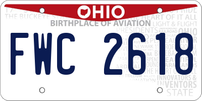 OH license plate FWC2618