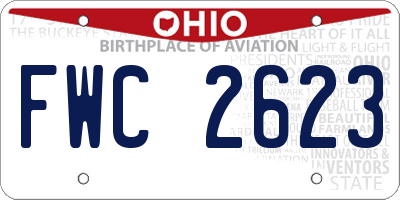 OH license plate FWC2623