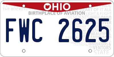 OH license plate FWC2625