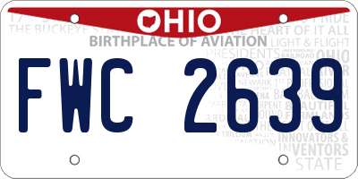 OH license plate FWC2639