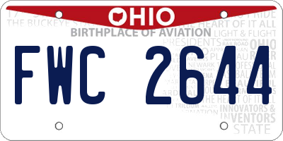 OH license plate FWC2644
