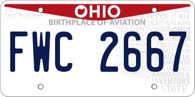 OH license plate FWC2667