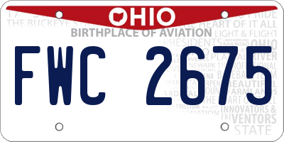 OH license plate FWC2675