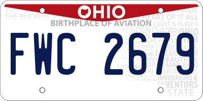 OH license plate FWC2679