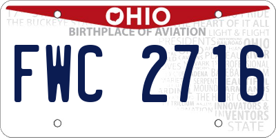 OH license plate FWC2716