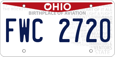 OH license plate FWC2720