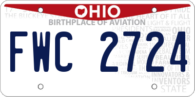 OH license plate FWC2724