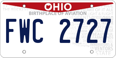 OH license plate FWC2727
