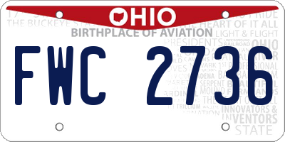 OH license plate FWC2736