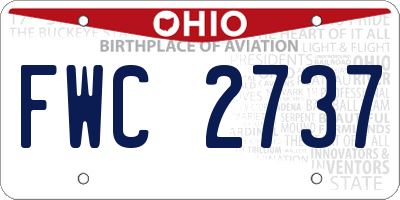 OH license plate FWC2737