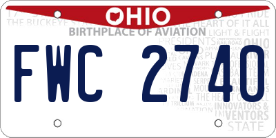 OH license plate FWC2740