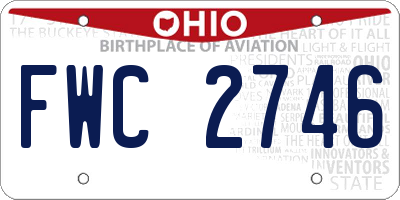 OH license plate FWC2746