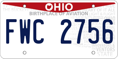OH license plate FWC2756