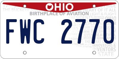 OH license plate FWC2770