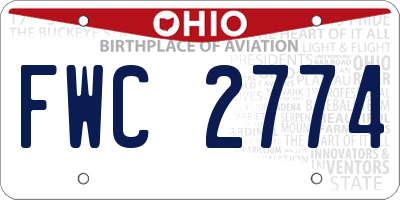 OH license plate FWC2774