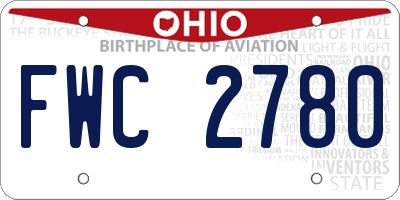 OH license plate FWC2780