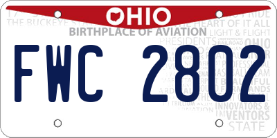 OH license plate FWC2802