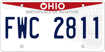 OH license plate FWC2811