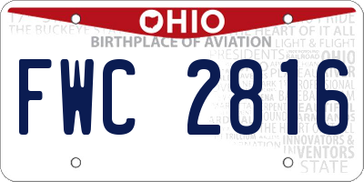 OH license plate FWC2816