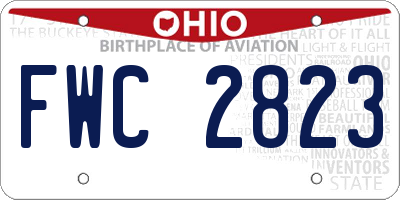 OH license plate FWC2823