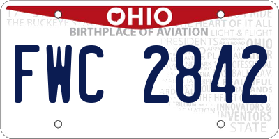OH license plate FWC2842