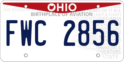 OH license plate FWC2856