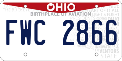 OH license plate FWC2866