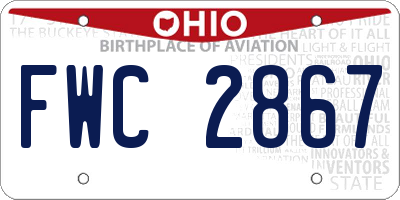 OH license plate FWC2867
