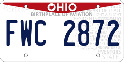 OH license plate FWC2872