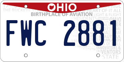 OH license plate FWC2881