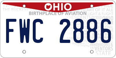 OH license plate FWC2886