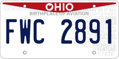 OH license plate FWC2891