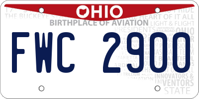 OH license plate FWC2900