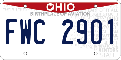 OH license plate FWC2901