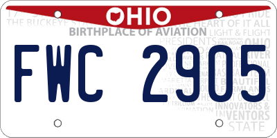 OH license plate FWC2905