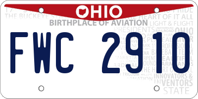 OH license plate FWC2910