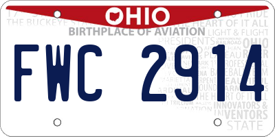 OH license plate FWC2914
