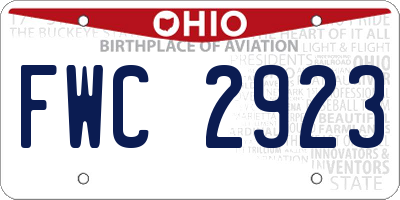 OH license plate FWC2923
