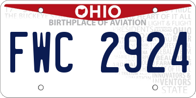 OH license plate FWC2924