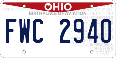 OH license plate FWC2940