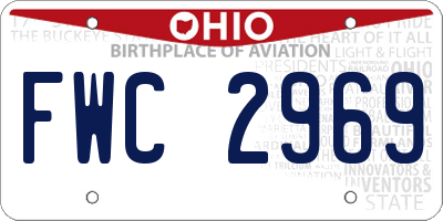 OH license plate FWC2969